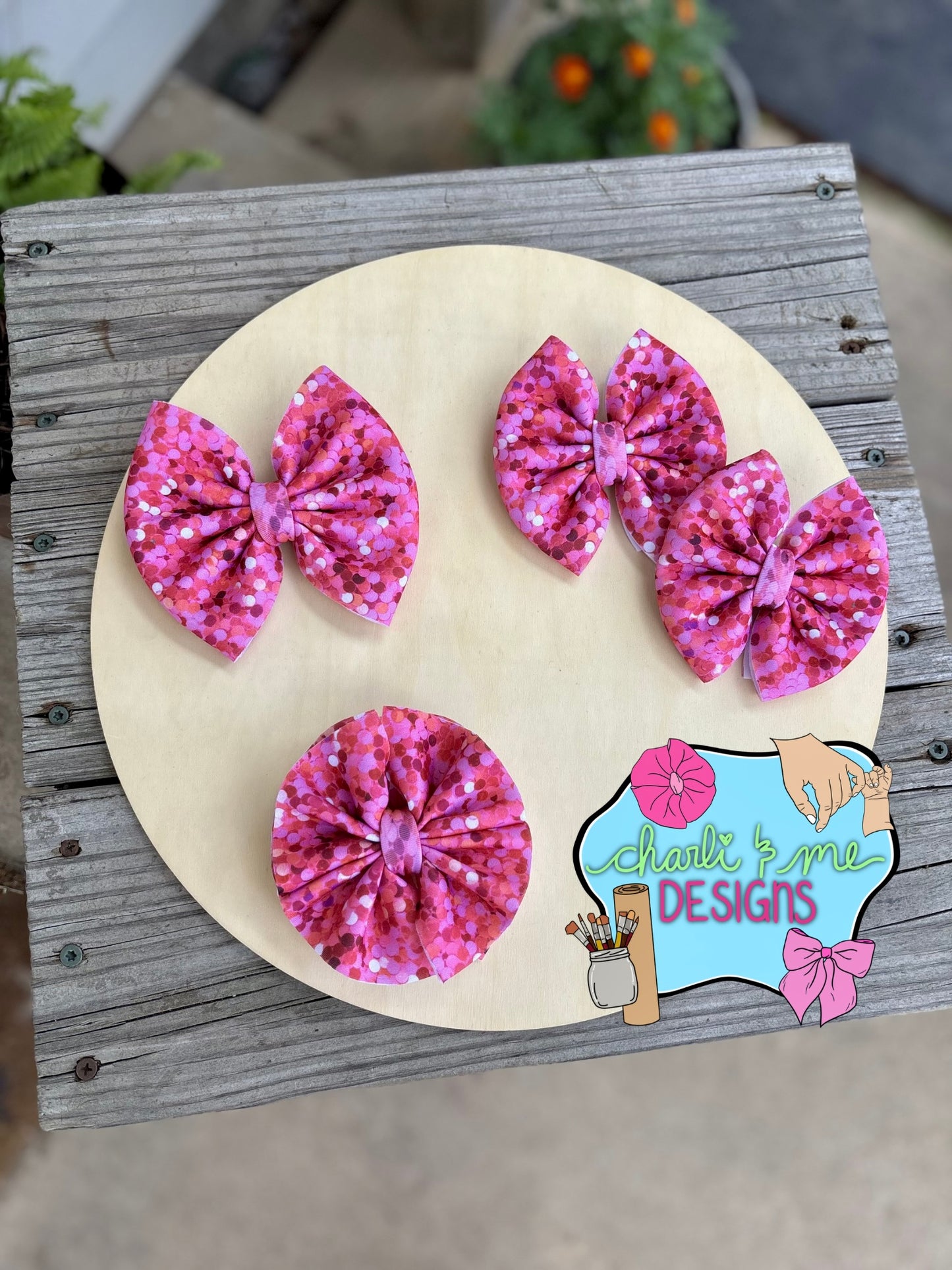 Pink - faux glitter