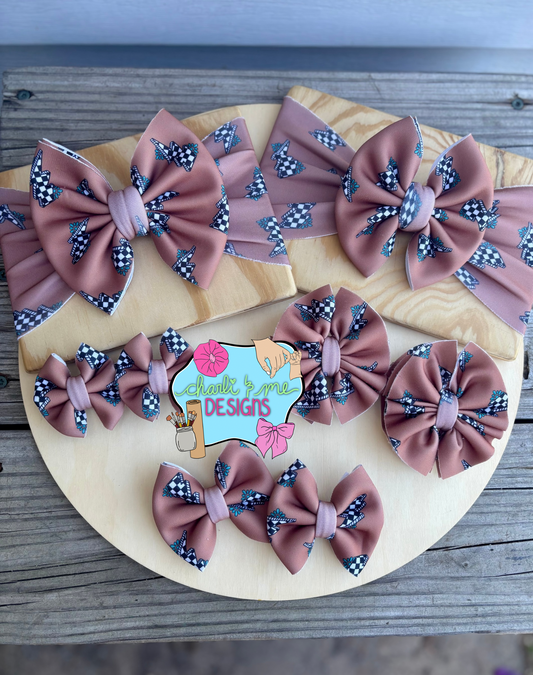Brown with Checkered Bolts